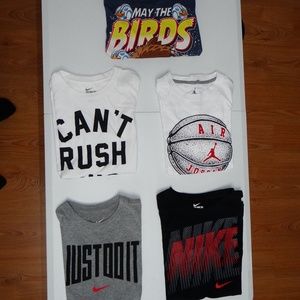 Lot of 4 Boys Nike T's + Bonus Shirt